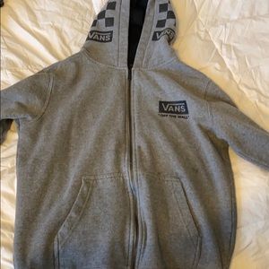 Grey zip up hoodie